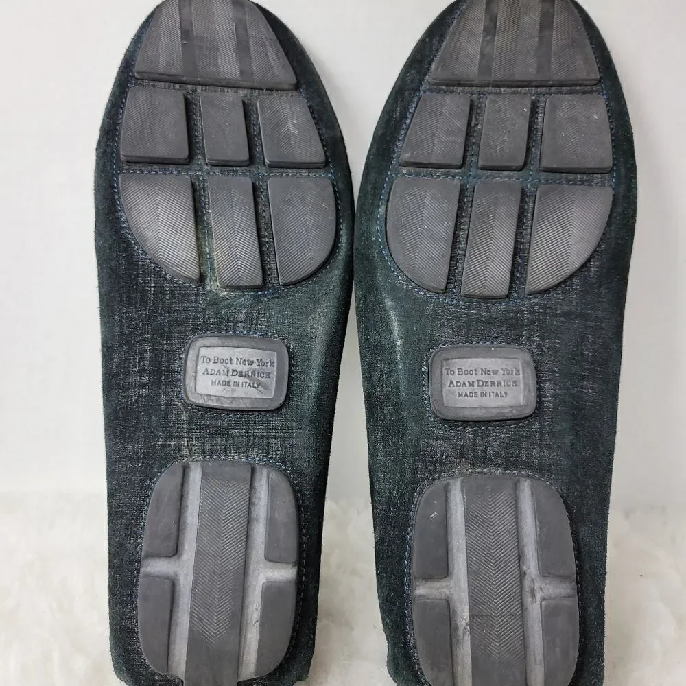 To Boot New York Men's Driving Loafer Blue Raffia  Leather Shoes Size 10 Stampe